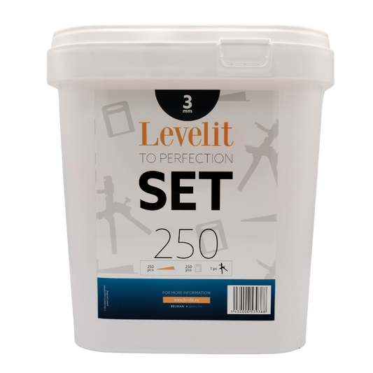 Productfoto van een Levelit set 250 in 3 mm voegbreedte.